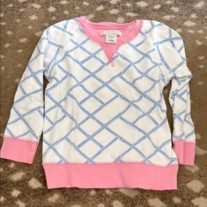 J. Crew Crewneck Sweater - White with Pink Trim